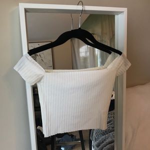 White crop top